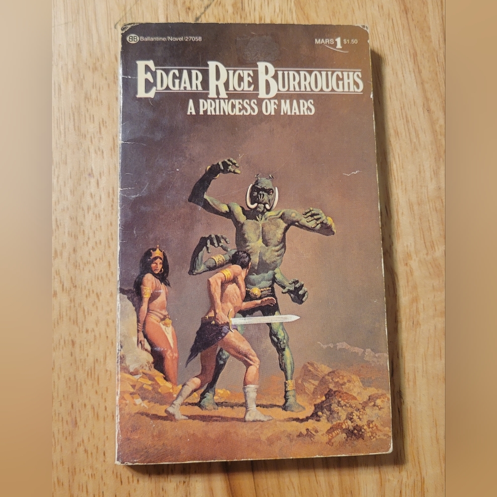 Vintage  A PRINCESS OF MARS by Edgar Rice Burroughs 12th Printing Paperback 1977